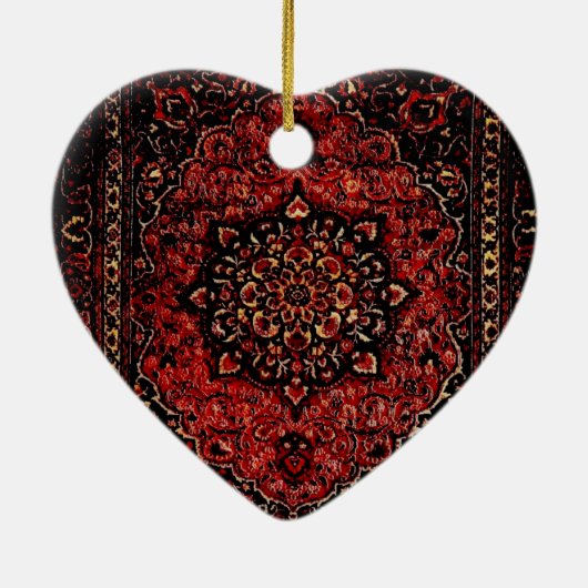 Perzische tapijten in roos gekleurd veld  keramisch ornament (Achterkant)