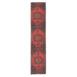 Perzische tapijten in roos gekleurd veld korte tafelloper