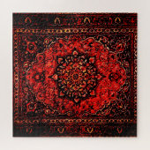 Perzische tapijten in roos gekleurd veld legpuzzel (Horizontaal)