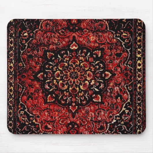 Perzische tapijten in roos gekleurd veld muismat (Voorkant)