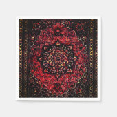 Perzische tapijten in roos gekleurd veld servet (Voorkant)