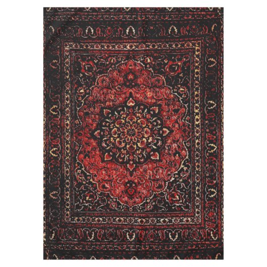 Perzische tapijten in roos gekleurd veld tafelkleed (Voorkant)