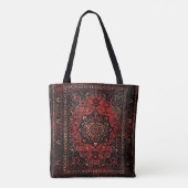 Perzische tapijten in roos gekleurd veld tote bag (Achterkant)