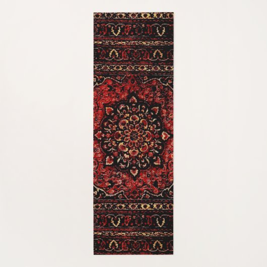 Perzische tapijten in roos gekleurd veld yogamat (Achterkant)