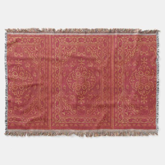 Perzische tapijten kijken in het sinaasappel deken (Voorkant)