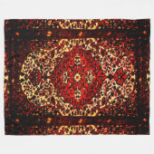 Perzische tapijten, rood en crème fleece deken (Voorkant (Horizontaal))