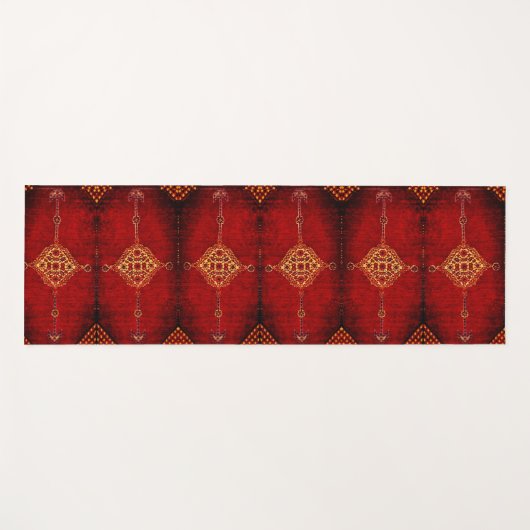 Perzische tapijtmotieven - grijs uitzien yogamat (Voorkant (horizontaal))