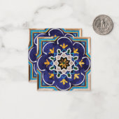 Perzische tegel notitiekaartje (Voorkant / Achterkant in situ)