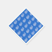 Perzische tegel paisley - wit op kobalblauw servetten (Hoek)