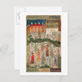 Perzische tuin, 15e eeuw (m/v op papier) briefkaart (Voorkant / Achterkant)