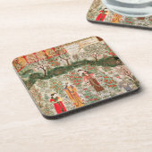 Perzische tuin, 15e eeuw (m/v op papier) drankjes onderzetter (Linkerzijde)