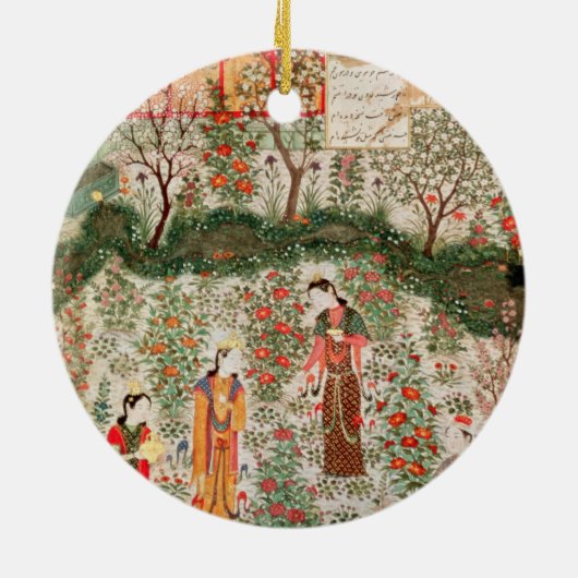 Perzische tuin, 15e eeuw (m/v op papier) keramisch ornament (Achterkant)