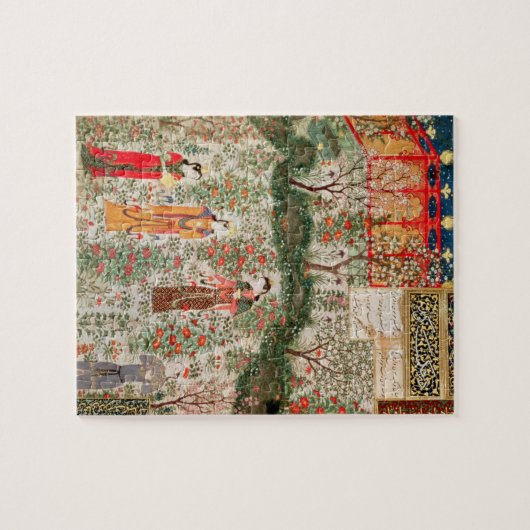Perzische tuin, 15e eeuw (m/v op papier) legpuzzel (Horizontaal)