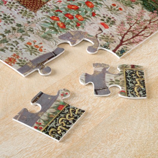 Perzische tuin, 15e eeuw (m/v op papier) legpuzzel (Zijkant)