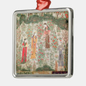 Perzische tuin, 15e eeuw (m/v op papier) metalen ornament (Links)