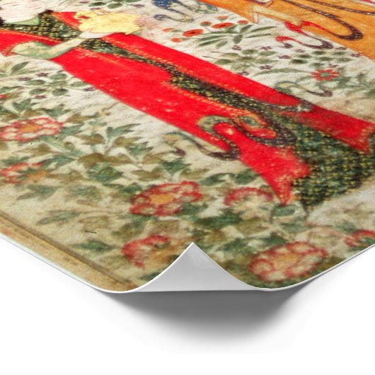 Perzische tuin, 15e eeuw (m/v op papier) poster (Hoek)