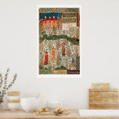 Perzische tuin, 15e eeuw (m/v op papier) poster (Keuken)