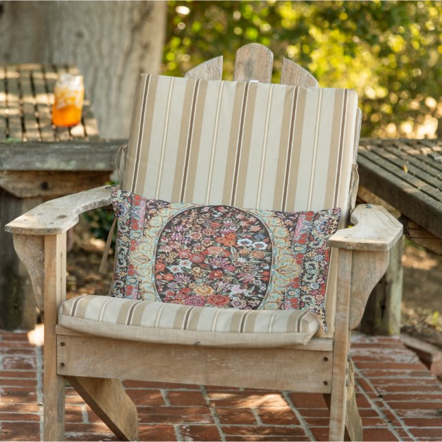 Perzische Turkse Bloemen Kilim Patio Outdoor Buitenkussen (Stoel)