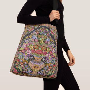  Perzische Turkse Bloemen Mid Century Crossbody Tas