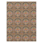  Perzische Turkse Bloemen Mid Century Tafelkleed (Voorkant)