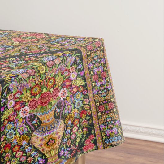  Perzische Turkse Bloemen Mid Century Tafelkleed (Voorbeeld)