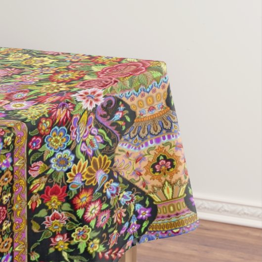  Perzische Turkse Bloemen Mid Century Tafelkleed (Voorbeeld)