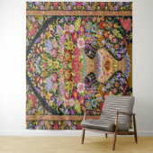  Perzische Turkse Bloemen Mid Century Wandkleed (In situ)