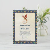 Perzische uitnodiging voor het trekken van een dra (Staand voorkant)