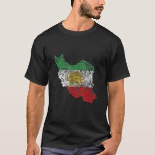 Perzische vlag en kaart Perzië Iran Pride T-shirt