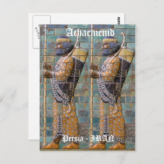 Perzische Warrior Briefkaart (Voorkant / Achterkant)