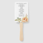 Perzische waterverf bloemen bloemprogramma voor br handwaaier (Achterkant)