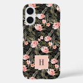 Perzische Waterverf Floral Monogram Case-Mate iPhone Case (Achterkant)