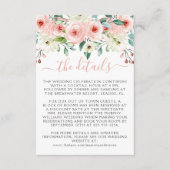 Perzische Waterverf Floral Wedding Informatiekaartje (Voorkant)