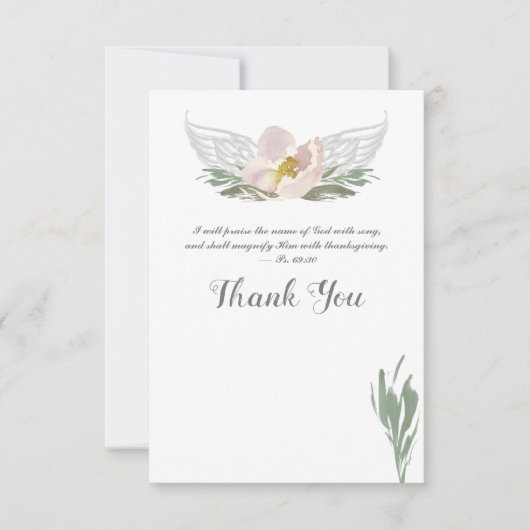 Perzische Waterverf Florals Angel Wings Hartelijk  Kaart (Voorkant)