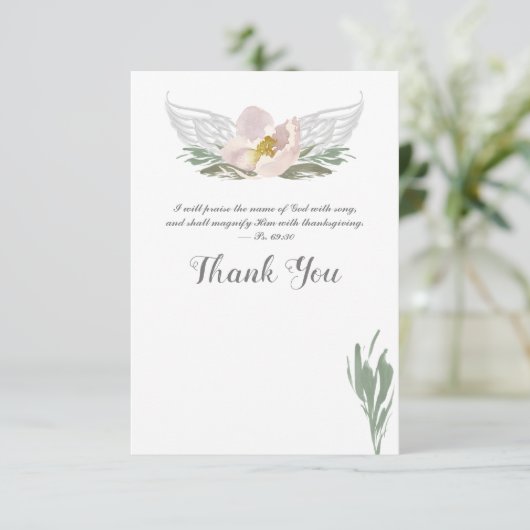 Perzische Waterverf Florals Angel Wings Hartelijk  Kaart (Staand voorkant)