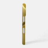 Perzische witte kat op gouden satijn iPhone 16 hoesje (Rechterkant)