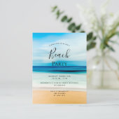 Perzische zomervakantie zee tropische uitnodiging (Staand voorkant)