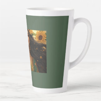 Perzische zonnebloem dame mok | Elegante bloem kun