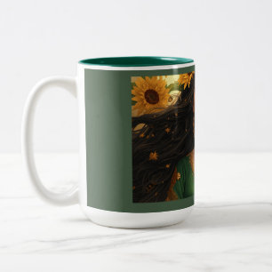 Perzische zonnebloem dame mok Elegante bloem kun