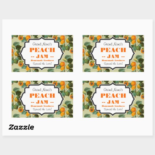 Perziumellabel Rechthoekige Sticker (Vel)