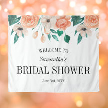 Perzonaliseerde bloemen achtergrond voor een bruid
