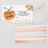 Perzons Baby shower Diaper Raffle Card Informatiekaartje (Voorkant / Achterkant)
