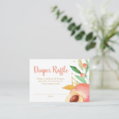 Perzons Baby shower Diaper Raffle Enclosure Card Informatiekaartje (Staand voorkant)