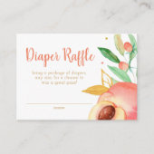Perzons Baby shower Diaper Raffle Enclosure Card Informatiekaartje (Voorkant)