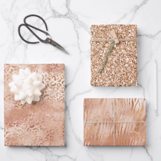 Perzons Roos Witte pagina Afdrukken Inpakpapier Vel (Voorkant)