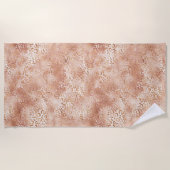 Perzons Roos Witte pagina Afdrukken Strandlaken (Voorkant)