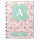 PerzRozen Mint Monogram Notitieboek (Voorkant)