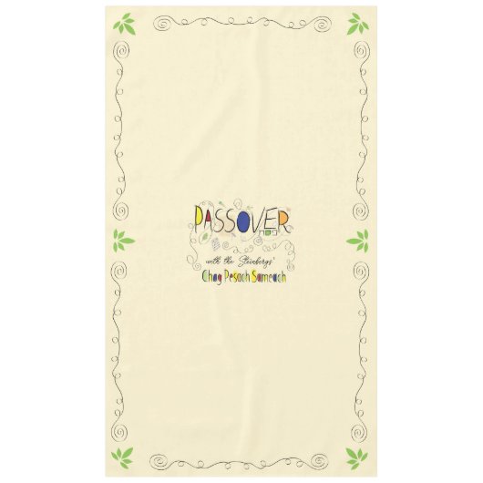 Pesach 60/104" Tafelkleed Pesach Chag Sameach (Voorkant)