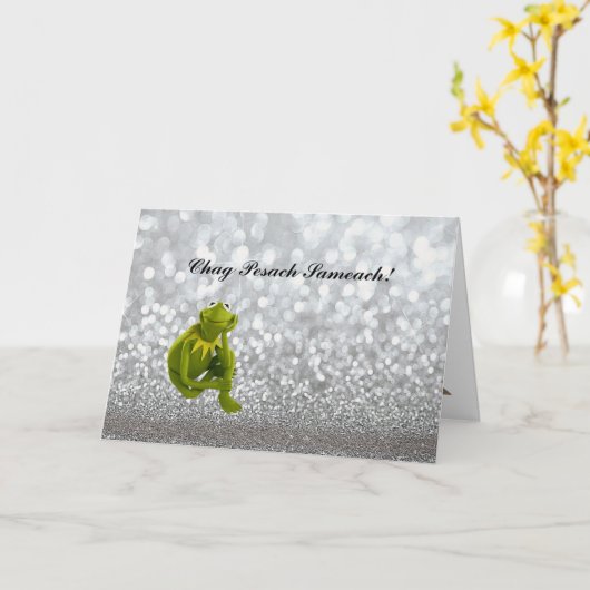 Pesach Greeting Card Happy Passover in Hebrew Kaart (Gele Bloem)