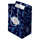 "Pesach" Hebreeuwse SMS Design Passover Cadeaus Medium Cadeauzakje (Achterkant Gekanteld)